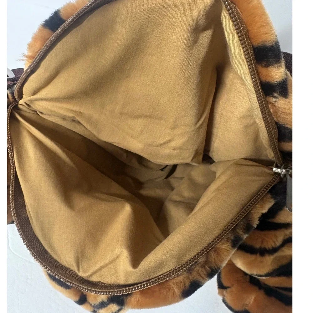 Aurora World Plush Tiger Backpack Orange Black Striped Animal Bag Adjustable